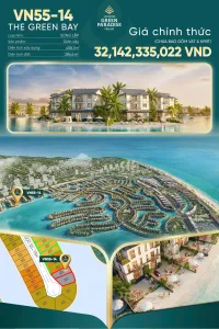 Bán biệt thự song lập BIỂN Vịnh Ngọc VN55-14, VINHOMES GREEN PARADIES Cần Giờ