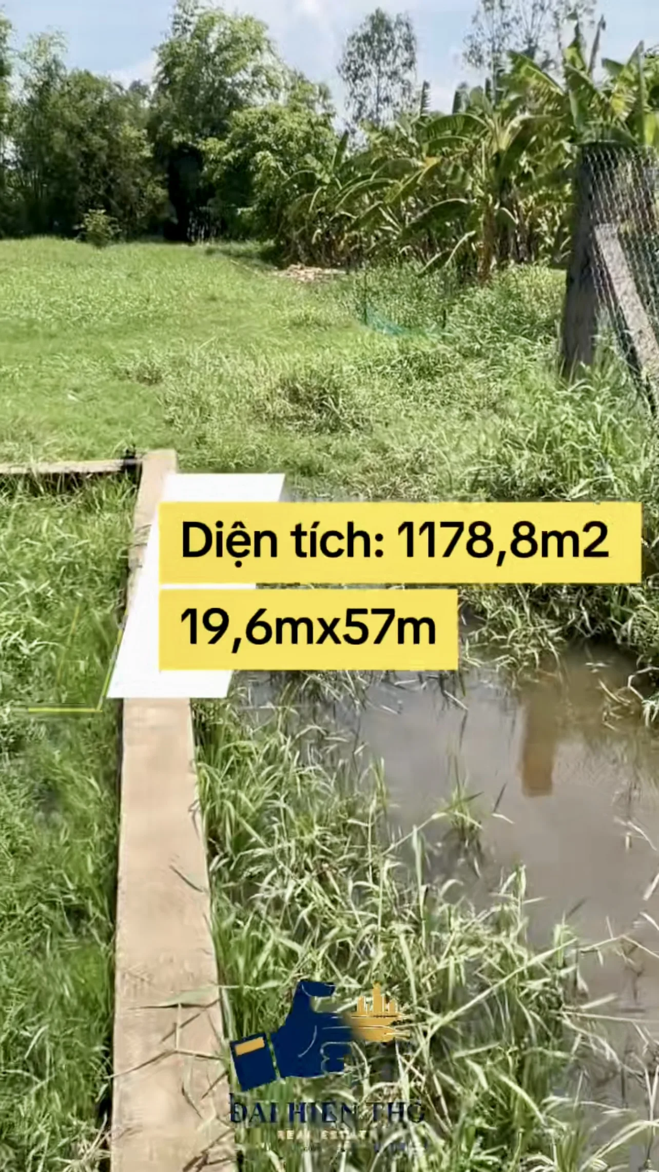 Bán đất vườn xã Hưng Long Bình Chánh: 1178m2